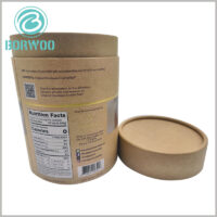 1000g culinary salt packaging kraft tube boxes, the food ingredients are printed on the white area, making it easier for customers to understand and promote the food