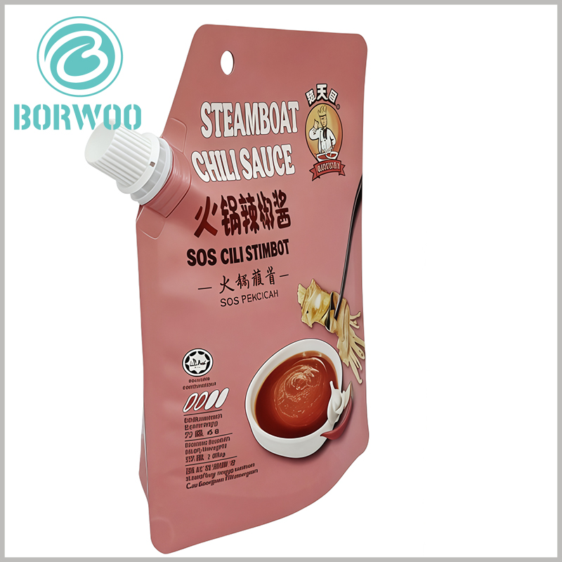 Food Grade 160g Sweet Chili Sauce Pouch with Spout | Customizable 130×170×48mm