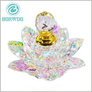 Refillable Crystal Lotus Essential Oil Bottle with Glass Dabber