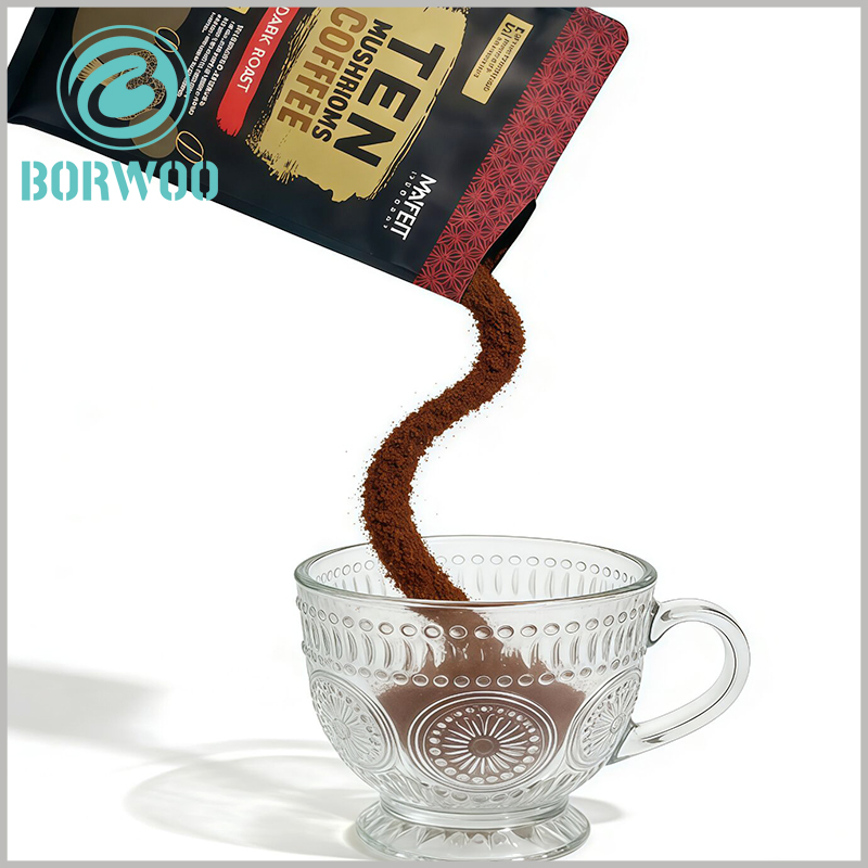 Simplify your coffee storage with 5OZ grinds mellow ryze mushroom coffee pouches! The stand-up design lets you easily place the pouch on your kitchen counter or pantry shelf, saving space and keeping your ryze mushroom coffee grinds within reach. The resealable zipper locks in freshness, preventing clumping and preserving the mellow flavor, so you can enjoy a perfect cup of mushroom coffee every morning.