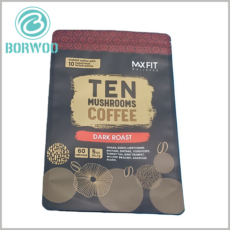 Elevate your daily wellness routine with 5OZ grinds mellow ryze mushroom coffee pouches! Packed with premium ryze mushroom extracts (including Lion’s Mane and Chaga) and smooth, mellow coffee grinds, this blend supports focus, energy and immune health. The resealable stand-up pouch ensures your mushroom coffee stays fresh, preserving its earthy, balanced flavor and nutritional benefits. Perfect for health-conscious consumers seeking a natural boost.