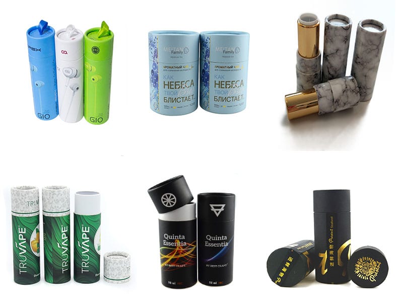 6 styles creative cardboard tube packaging boxes wholesale