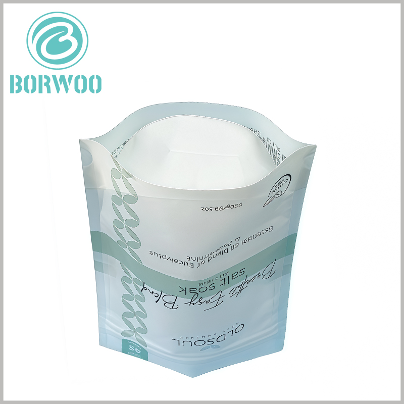 950g Epsom Salt Bath Stand-Up Doypack Pouch features heavy-duty moisture-proof seal and tear-resistant material, effectively preventing Epsom salt damp and clumping. 950g precise capacity, durable and reusable, a practical packaging choice for bath salt products.