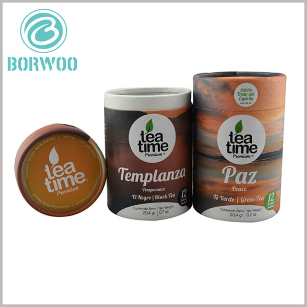 Attractive tea paper tube packaging boxes wholesale