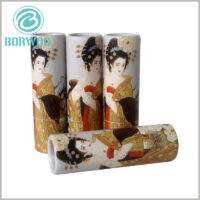 Biodegradable creative empty lipstick tube packaging boxes wholesale.This tube box is made of 300g SBS forming inner tube of thickness of 0.8mm and outer tube of 1mm thickness