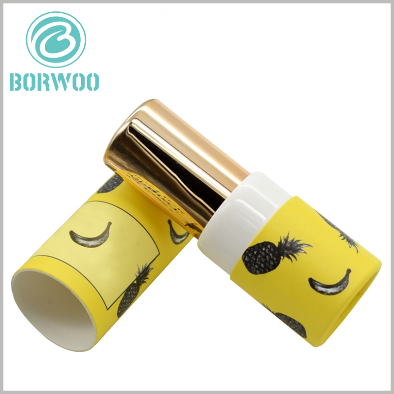 Biodegradable empty paper tubes packaging for Fruit lipstick.With multiple sizes and designs available