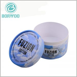 Biodegradable round cardboard tubes for vape packaging.The design theme is simply blue sky and white cloud