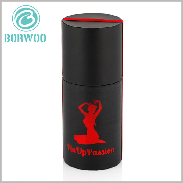 Black cardboard tube gift boxes with emboss printing wholesale.packaging design to reflect product features