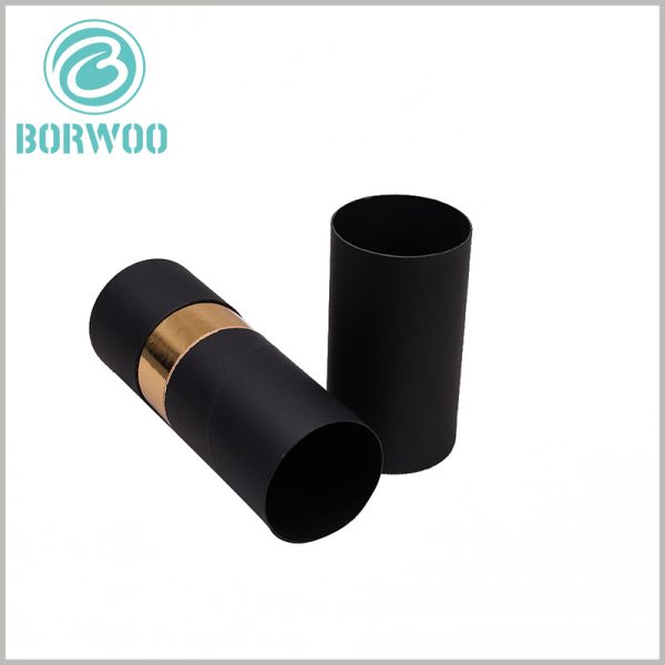 Black large cardboard tubes for wine packaging.For good luxury product, we emphasize simple and elegant style, thus no complicated content.