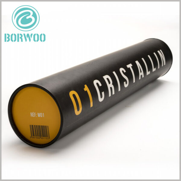 Black long cardboard tubes packaging wholesale.Brand name and packaging can promote brand awareness