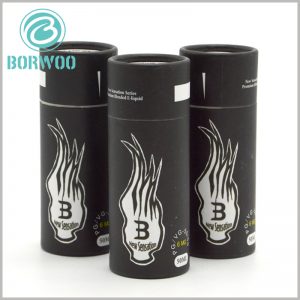Black paper tube packaging boxes for 50 ml vape oil packaging