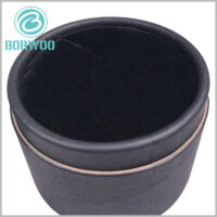 Black paper tube packaging boxes wholesale.Paper tube is made of 350g grey cardboard as raw material, which improves the rigidity and durability of the package.