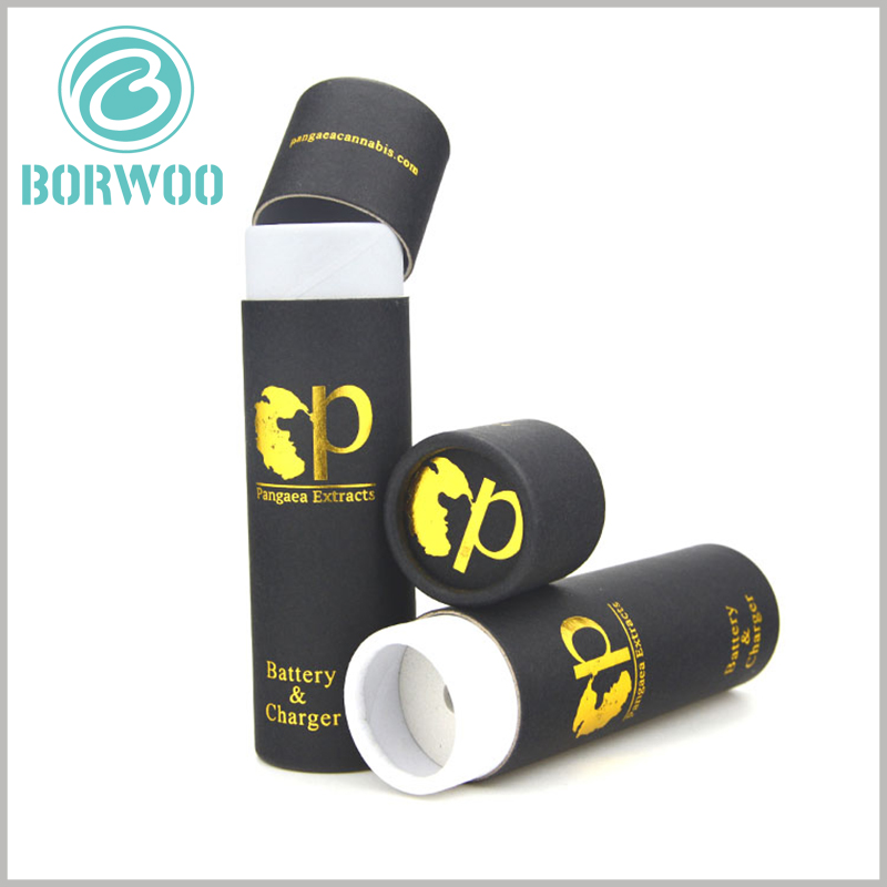 Black paper tubes for cable packaging boxes.Hot stamping can enhance the luxury of packaging and branding