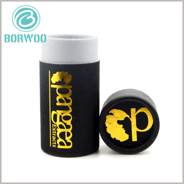 Black paper tubes packaging boxes with bronzing printing.Different paper tube sizes can be determined according to the characteristics of electronic products