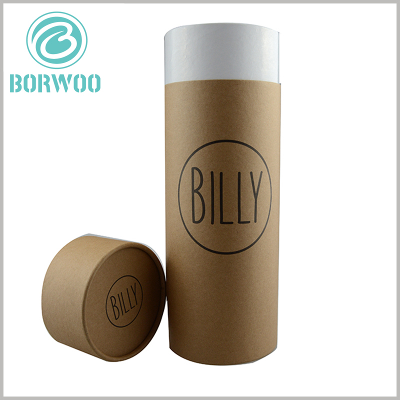 Brown Kraft paper tube packaging boxes with logo