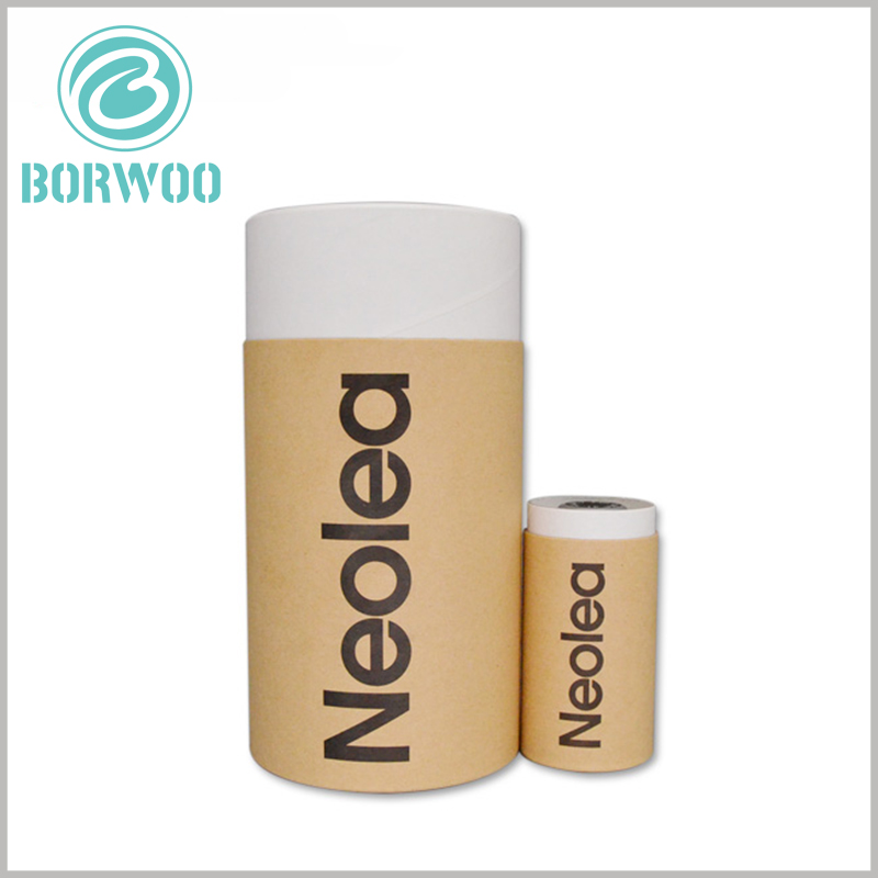 Brown kraft paper tube boxes packaging wholesale.Simple packaging design, can be an excellent olive oil packaging solution