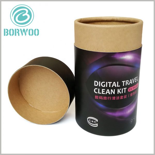 Brown paper tube packaging for electronic products.both the inner and outer tube has a thickness of 1.5mm
