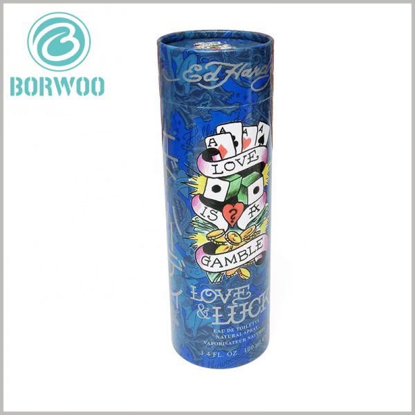 Cardboard tube cosmetic packaging for perfume boxes.The surface of the paper tube is treated with light glue, which can increase the gloss and attractiveness of the package.