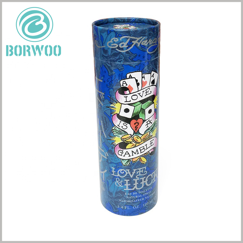 Cardboard tube cosmetic packaging for perfume boxes.The surface of the paper tube is treated with light glue, which can increase the gloss and attractiveness of the package.