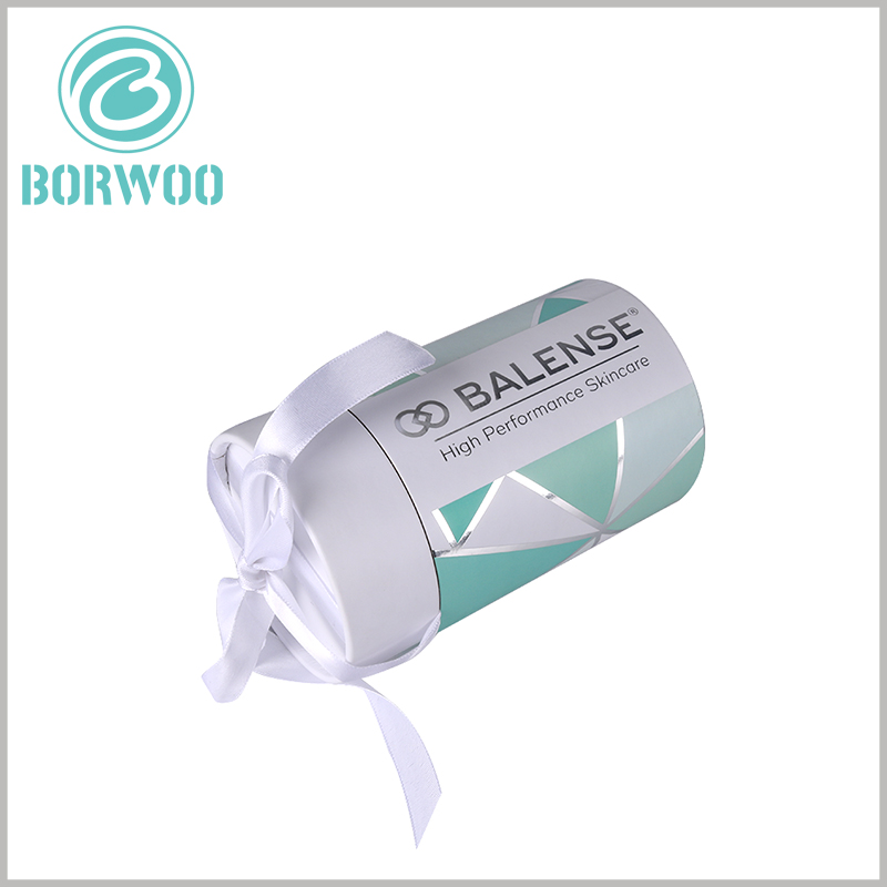 Cardboard tube gift boxes for skin care packaging.the simple style gives a good value-added feature