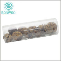 Clear plastic tube packaging for food