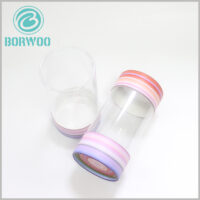 Clear plastic tube packaging with paper lids.The transparent part increases the transparency of the package, making it easy to see the characteristics of the product directly.