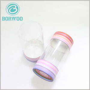 Clear plastic tube packaging with paper lids.The transparent part increases the transparency of the package, making it easy to see the characteristics of the product directly.