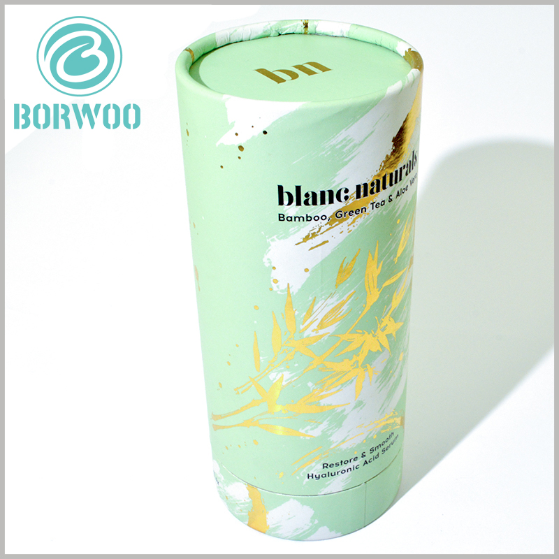 Cosmetic tube packaging with bronzing printing