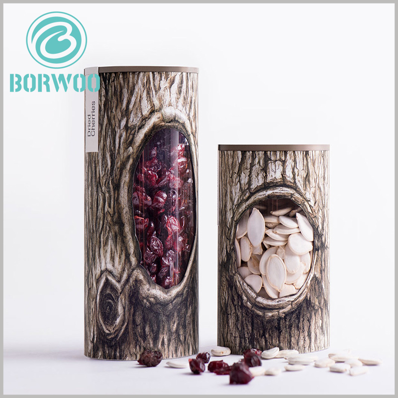 Creative Imitation wood round tube packaging box