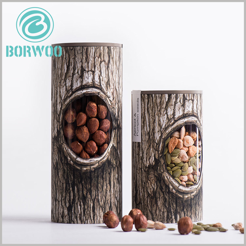 Creative Imitation wood round tube packaging boxes
