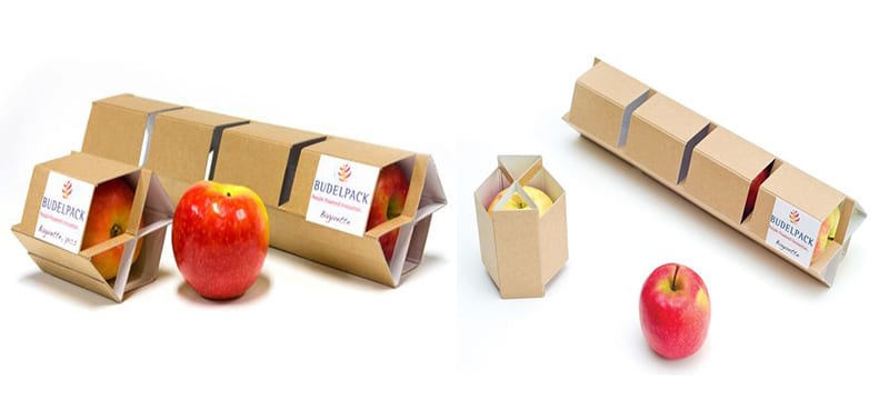 packaging of fruits and vegetables in cardboard crates