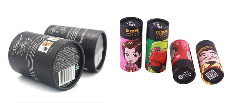 Creative printing round tube packaging with traceable QR code