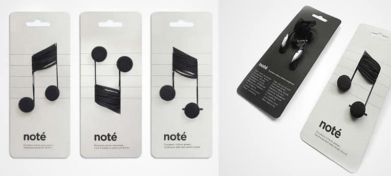 Creative earplug packaging,Entangling earplugs into musical symbols on a PP card is very appealing