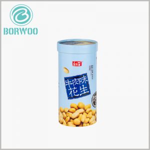 Creative food grade cardboard tubes boxes for peanut packaging.Creative design can attract consumers' attention
