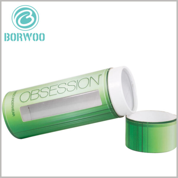 Creative imitation bamboo cardboard tubes boxes for underwear packaging.Packaging is unique in vision, but is manufactured using simple materials and printing processes