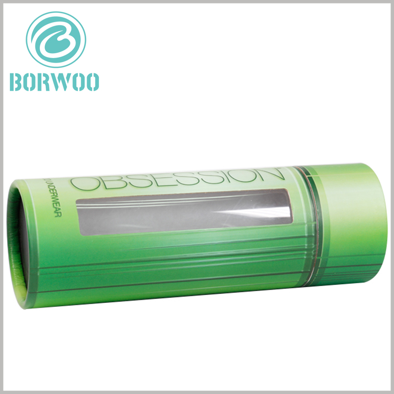 Creative imitation bamboo printing cardboard tube packaging with windows wholesale.The shape of the package is like a bamboo.