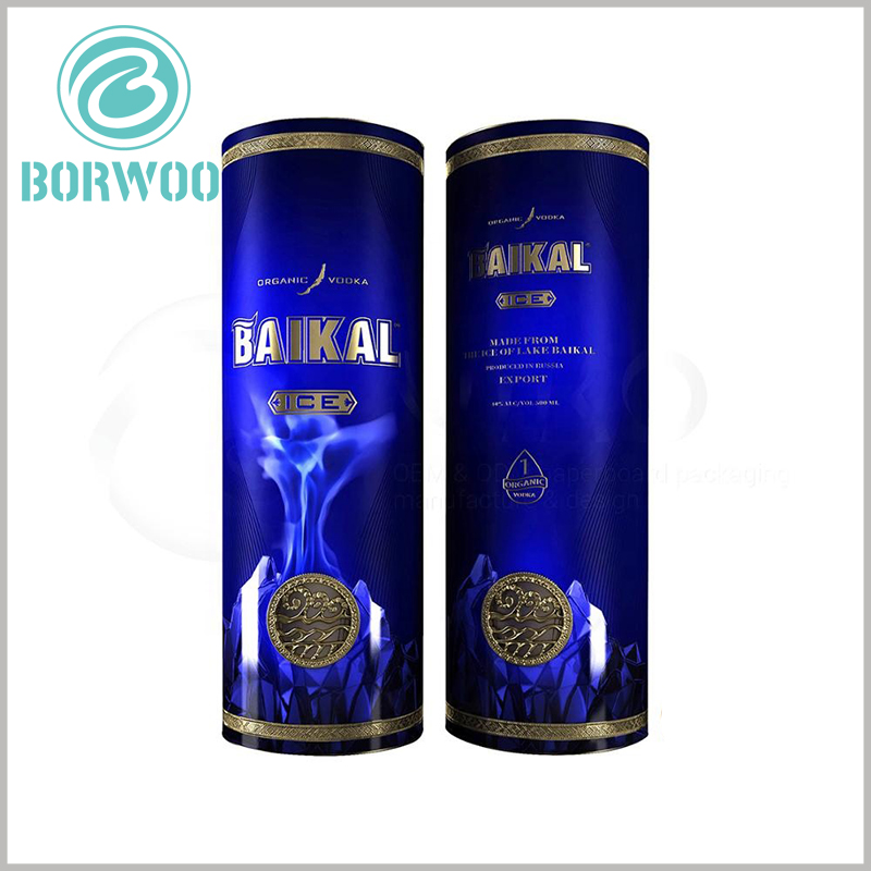 Creative paper tube wine packaging boxes wholesale.they are made of 400g cardboard paper with a thickness of 2-3mm.