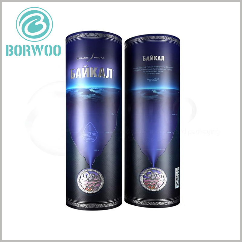 Creative paper tube wine packaging wholesale.high-end and illustrative beautiful cardboard tube packages.