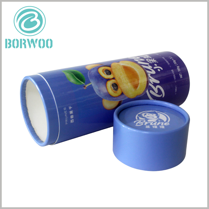 Creative small cardboard round boxes for dried fruit packaging.Creative and high quality paper tube packaging is a key factor in successful product promotion.