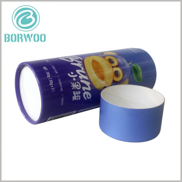 Creative small diameter cardboard tube for dried fruit packaging.This package design combines the concepts of pure natural and organic foods to appeal to consumers.
