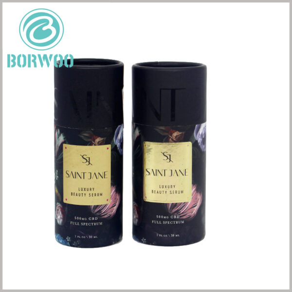 Custom 30ml CBD essential oil boxes packaging.Printable small diameter paper tube boxes, UV printing improves the visual experience of packaging.