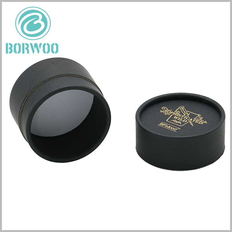 Custom Black paper tube packaging boxes wholesale.