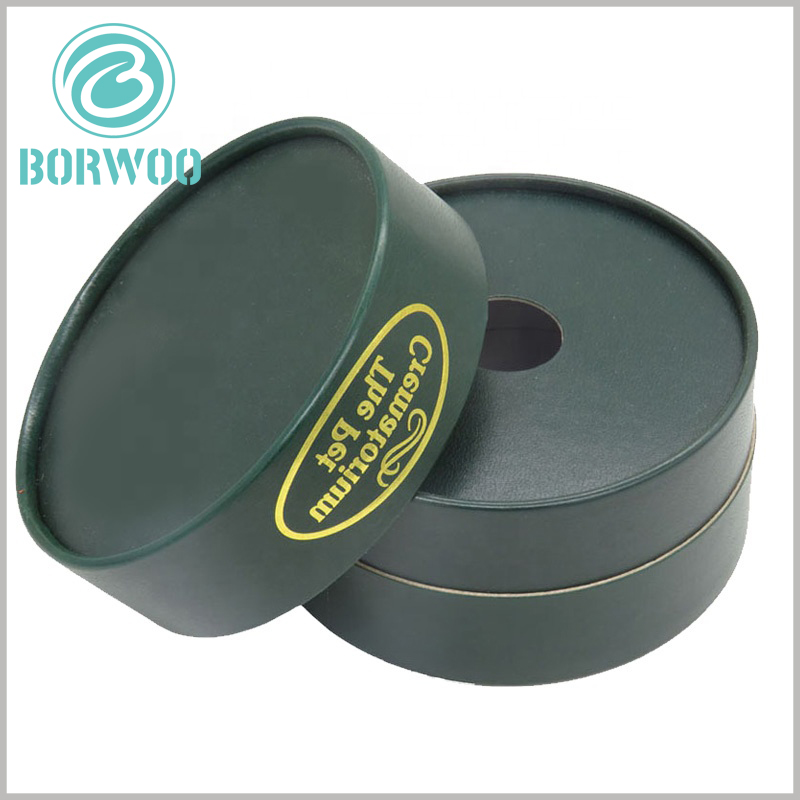 Custom Black round cardboard tube packaging boxes with logo.This paper tube stamping printing highlights the brand and product; the inside of the paper tube has a black card holder, which is more conducive to product placement.