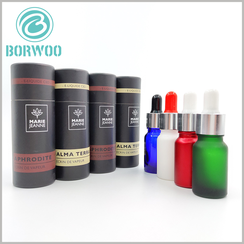 Custom Black small paper tubes for essential oil packaging.Choose from different custom package styles