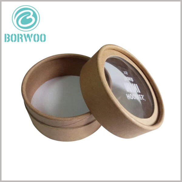 Custom Brown cardboard tubes packaging with windows.Wholesale high quality Brown cardboard tubes packaging boxes with windows