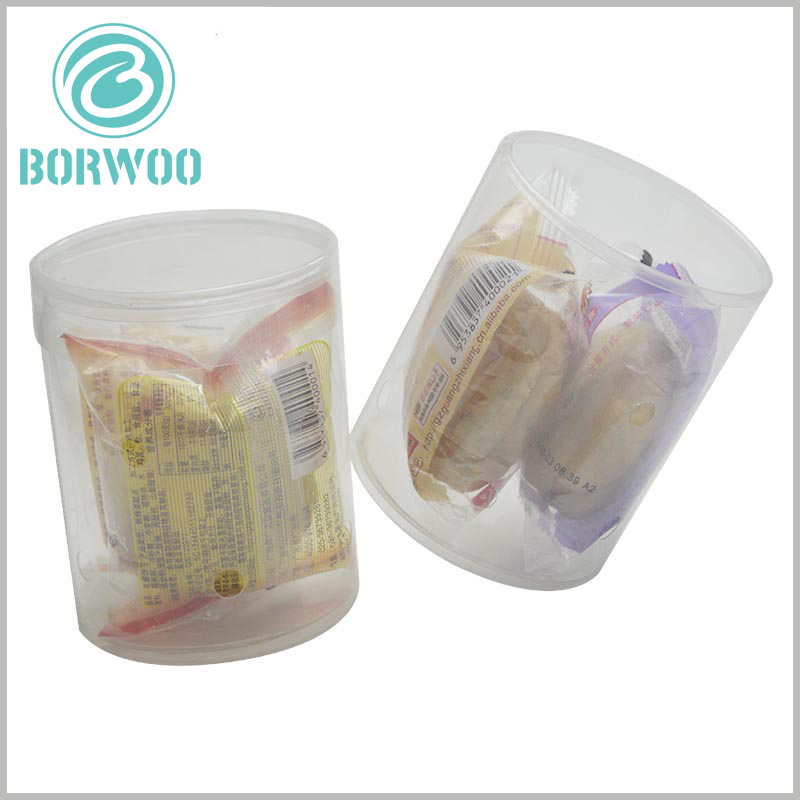 Custom Clear plastic tube packaging for cookie boxes