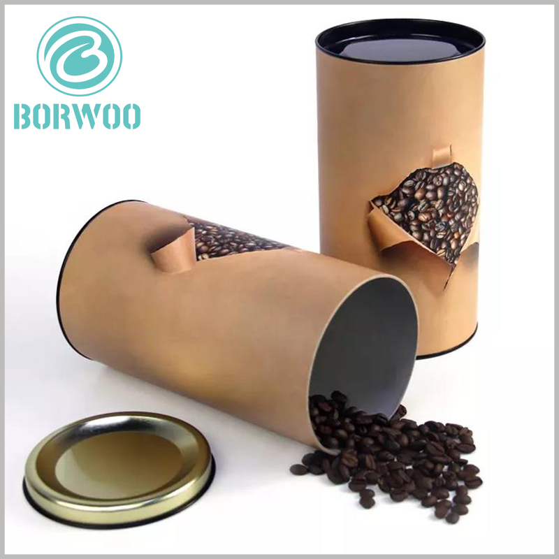 Custom Coffee food tube packaging with metal cap