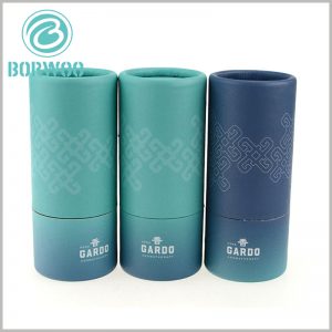 Custom Elegant paper tube packaging for cosmetic boxes.The design is mild and elegant