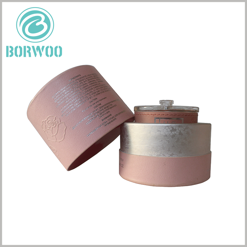 Custom Exquisite tube packaging bottles boxes with emboss printing.The inner paper tube is made of silver embossed paper, which can be used to enhance the appeal of perfume or skin care products.