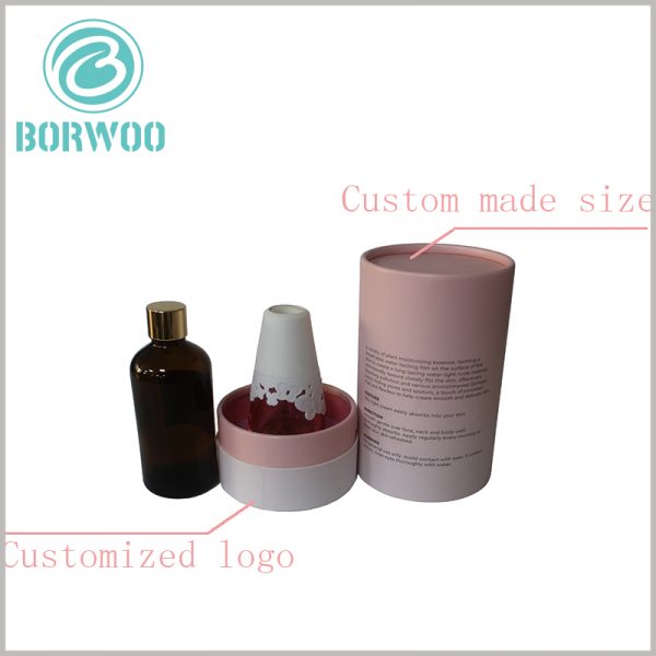 Custom Exquisite tube packaging for bottles boxes.The brand's logo can be customized to the paper tube cover or the body part of the cylinder to highlight the brand value of the product.